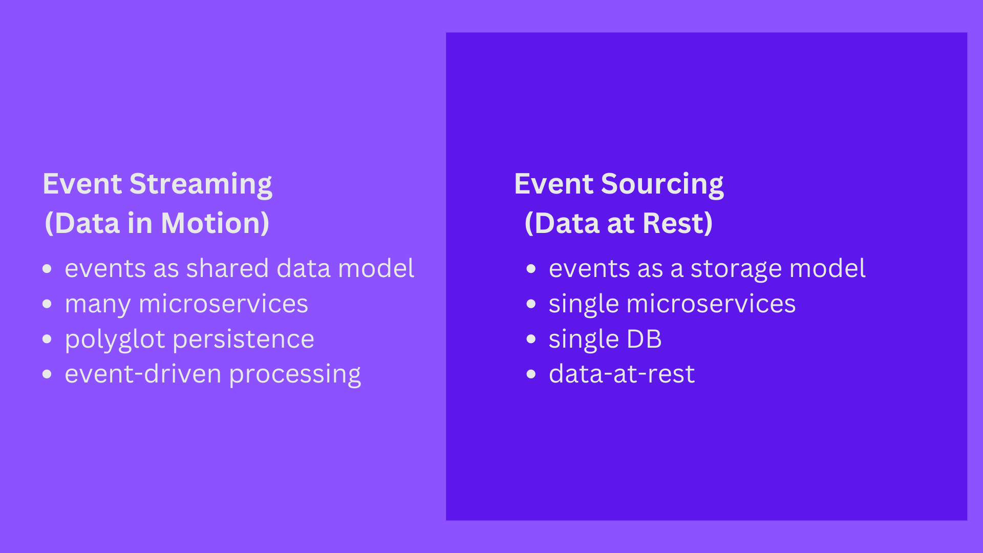 event streaming vs event sourcing
