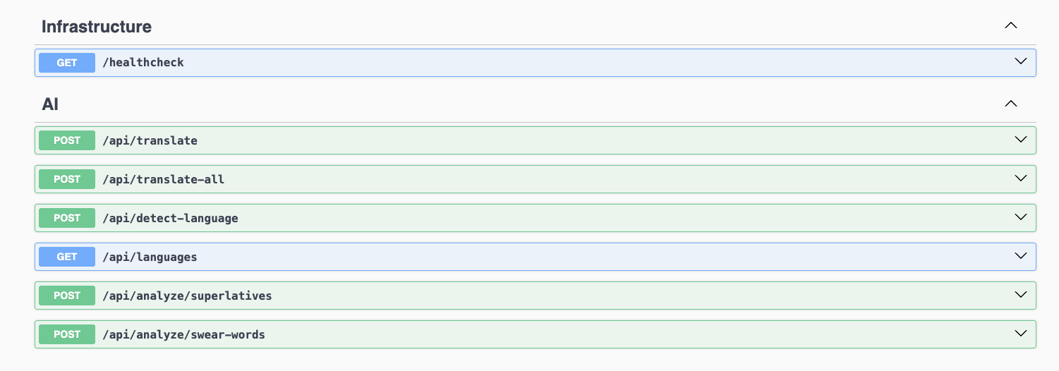 api languages