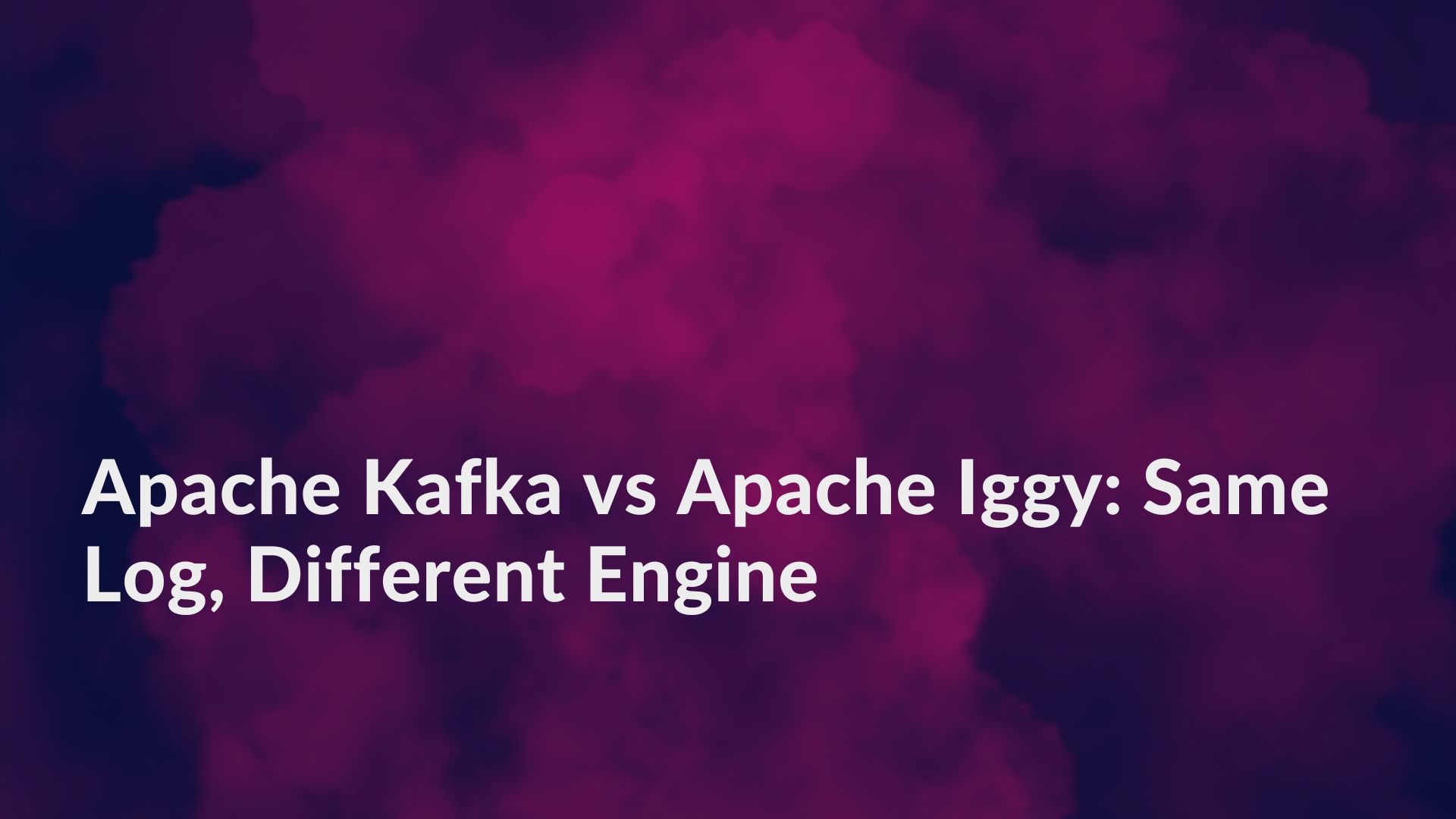 Apache Kafka vs Apache Iggy: Same Log, Different Engine cover photo