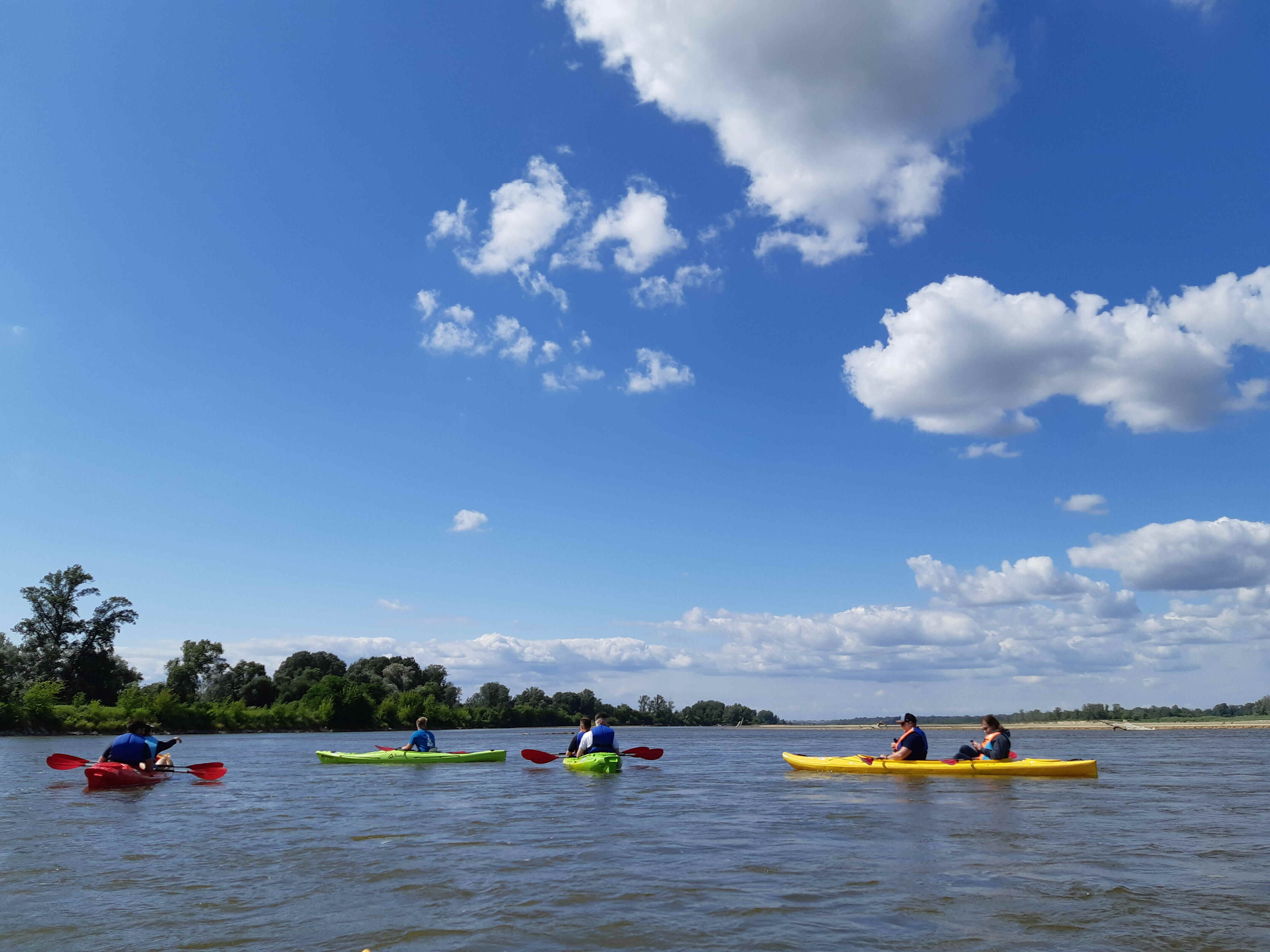 SML team kayaking in the summer